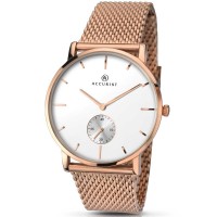 Accurist Mens Rose Gold Plated Mesh Bracelet Watch 7128